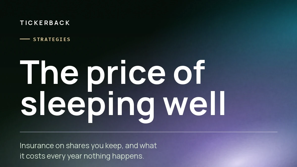 Portada del artículo sobre fondo lila con la marca Tickerback, la sección Estrategias y el rótulo «The price of sleeping well».